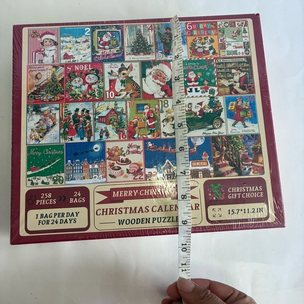 Merry Christmas Calendar Wooden Puzzle 258 pcs
